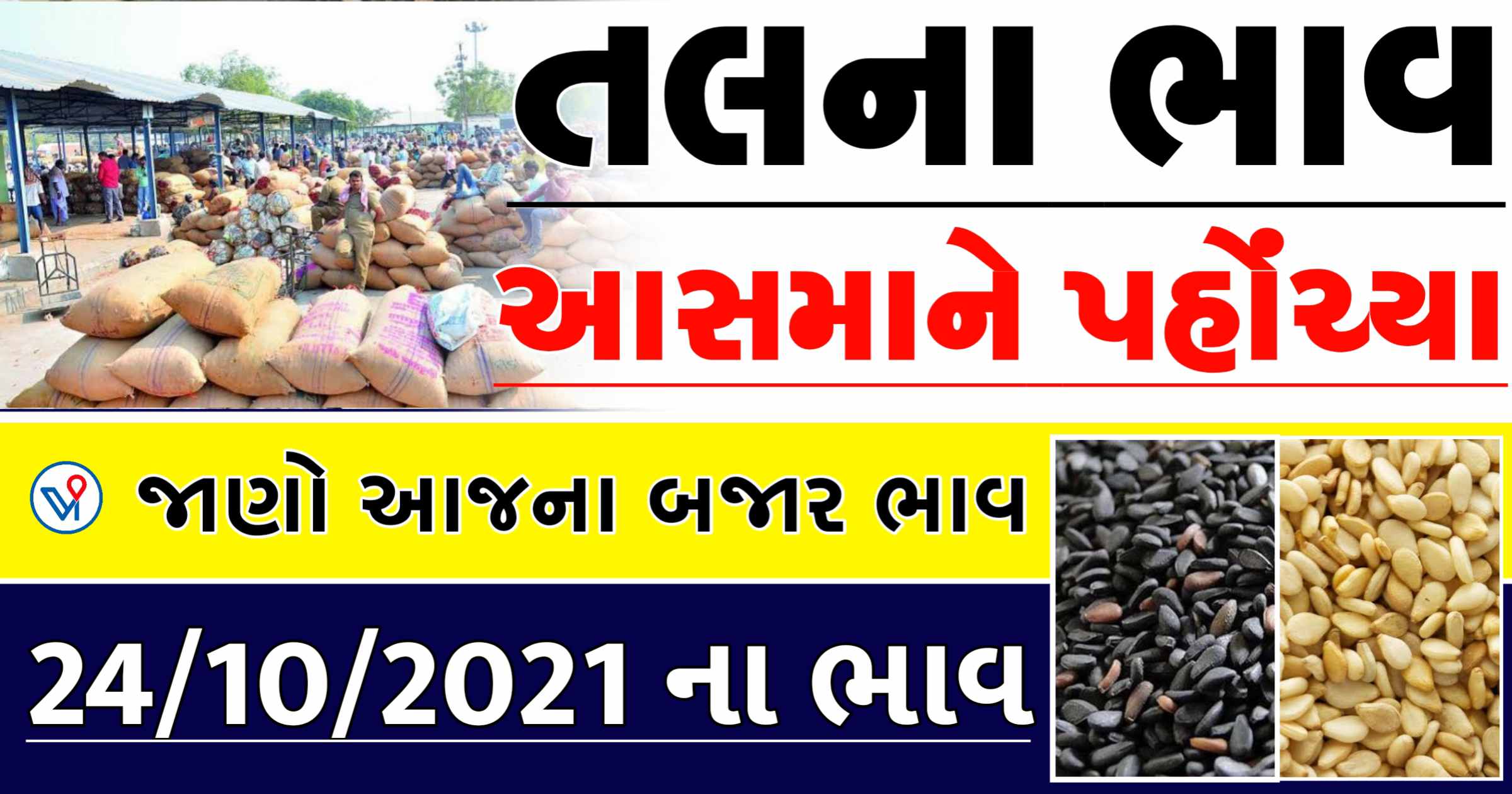 સફેદ અને કાળા તલના બજારમાં તેજી, જાણો આજના સફેદ અને કાળા તલના બજાર ભાવ