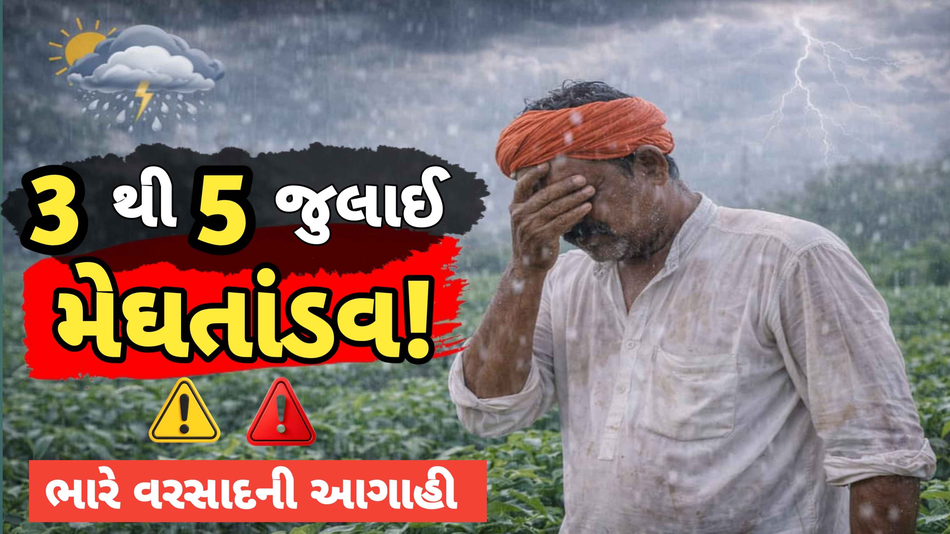 BREAKING NEWS: સૌરાષ્ટ્ર અને દક્ષિણ ગુજરાતમાં રેડ એલર્ટ, અનેક જિલ્લાઓમાં અતિભારે વરસાદની આગાહી